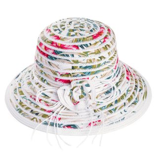 Wholesale ladies short brim/floral hat with flower detail