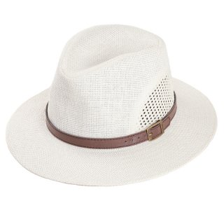 S386-Adults unisex straw fedora hat with faux leather band Wholesale adults unisex straw fedora hat with faux leather band