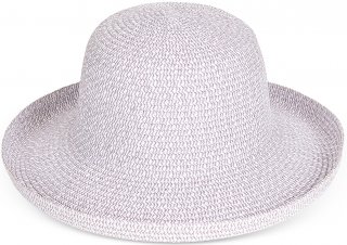 S416- LADIES STRAW SHORT BRIM HAT WITH TURN UP BRIM