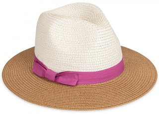 S429- LADIES STRAW FEDORA HAT WITH RIBBON BAND S429- LADIES STRAW FEDORA HAT WITH RIBBON BAND