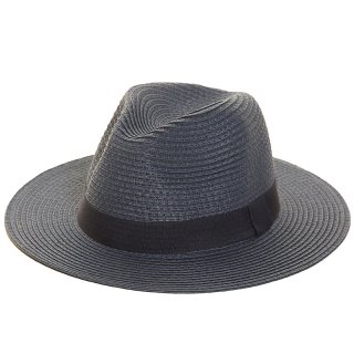 S534NY- PK OF 6 STRAW FEODRA  HAT WITH SELF COLOUR BAND