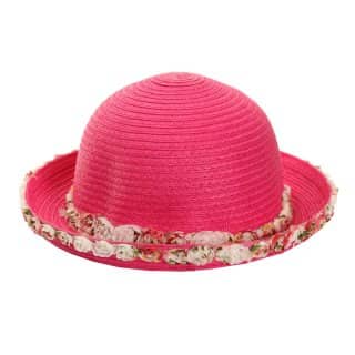 SC14 - GIRLS' FLORAL STRAW HAT