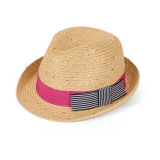 SC77- GIRLS STRAW TRILBY WITH BAND