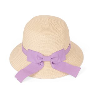 SC78-KIDS WIDE BRIM STRAW WITH BOW BAND