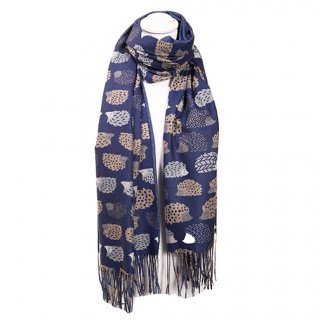 SCARF160- PK OF 6- LADIES HEDGEHOG PRINT SCARF SCARF160- PK OF 6- LADIES HEDGEHOG PRINT SCARF