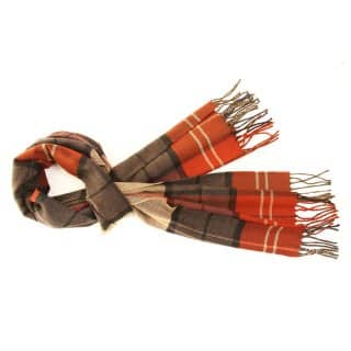 SCARF90 - MENS SOFT CHECK SCARF