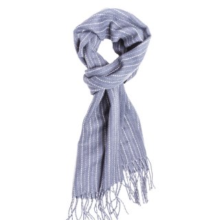 SCARF94-Mens stripe with check scarf