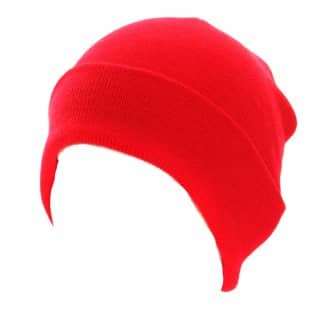 Wholesale plain ski hat in red