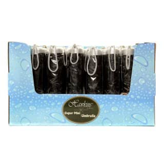 U60-bk-Black super mini umbrella with display box Wholesale black super mini umbrella with display box