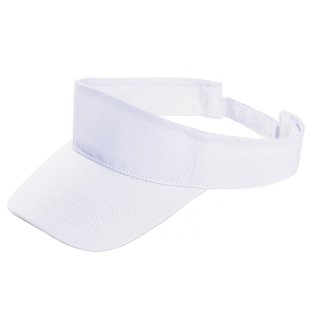 Wholesale white ladies plain visor with velcro adjuster
