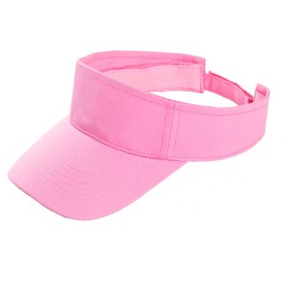 Wholesale pink ladies plain visor with velcro adjuster