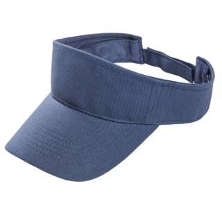Wholesale mens navy plain visor with velcro adjuster