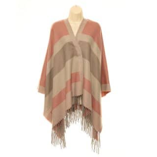 Wholesale ladies pastel pink striped wrap