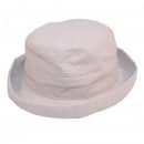 Bulk linen sun hat with turn up brim in cream