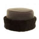 Wholesale ladies faux fur pillbox hat