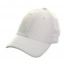 Wholesale baseball cap developed from linen in white with buckle adjuster