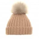 Wholesale ladies knitted hat with large pompom