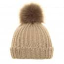 Wholesale ladies knitted hat with large pompom