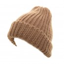 Wholesale ladies chunk knit baggy ski hat in pink