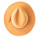 A1338 NT -  NATURAL LADIES  FELT FEDORA WITH STUD BELT BAND