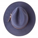 A1338 NY-  NAVY LADIES  FELT FEDORA WITH STUD BELT BAND