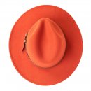 A1338 RT - RUST LADIES FELT FEDORA WITH STUD BELT BAND