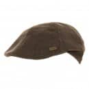 Wholesale hawkins branded flat cap with cord styling in dark grey