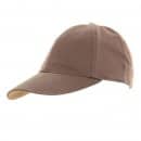 Bulk baseball cap with relaxed washed look in sand colour