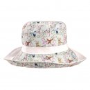 Wholesale ladies reversible bird green print wide brim
