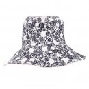 Wholesale summer hat with black floral design