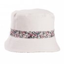 Ladies wholesale bush hat with plain design and multicoloured band
