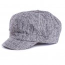 Wholesale bakerboy cap with velcro and check patterning