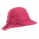 Wholesale wool felt short brim hat in maroon