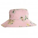 Wholesale Cotton hat for ladies with pink floral Pinstripe design