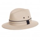 Wholesale Mens fedora in stone colour with detail band