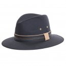 Wholesale Mens fedora in navy colour with detail band