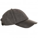Wholesale baseball cap with grey faux leather peak