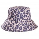 Wholesale ladies polyester dark leopard print sun hat