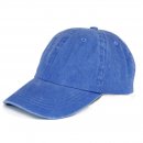 A1587PB- LADIES PLAIN WASHED BASEBALL CAP PURPLE/BLUE
