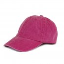 A1587TP- LADIES PLAIN WASHED BASEBALL CAP TURQ/PINK