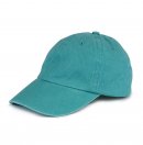 A1587TP- LADIES PLAIN WASHED BASEBALL CAP TURQ/PINK