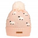 A1635- LADIES SHEEP PRINT KNITTED BOBBLE HAT