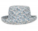 A1657- LADIES FLORAL PRINT TURN UP BRIM SUN HAT