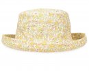 A1658- LADIES FLORAL PRINT TURN UP BRIM SUN HAT
