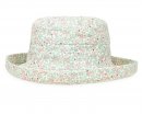 A1658- LADIES FLORAL PRINT TURN UP BRIM SUN HAT