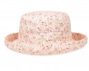 A1658- LADIES FLORAL PRINT TURN UP BRIM SUN HAT