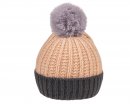 A1677- LADIES SUPER SOFT KNITTED FAUX FUR POM POM