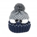 A1678- LADIES SHEEP PRINT KNITTED BOBBLE HAT