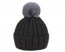 A1681- LADIES SUPER SOFT FAUX FUR POM POM