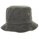 Wholesale relaxed bush hat with eyelets and denim washed look
